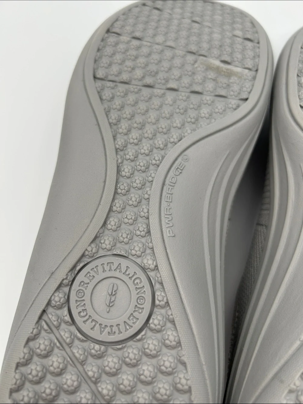 REVITALIGN Women's Slip-On Knit Clog in Light Gray